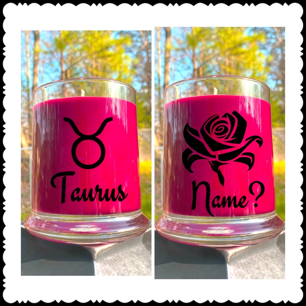 Taurus Rose Candle
